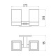 Стакан для ванной комнаты двойной BELZ B90308, черный
