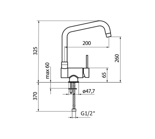 Смеситель для кухни Webert Window WD920702015, хром