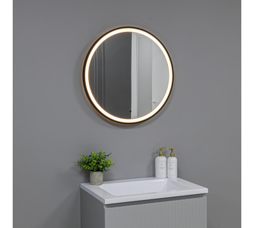 Зеркало Silver Mirrors Делуна/Deluna D700 TX (алюм. профиль, цвет черный, бесконтактный сенсор)