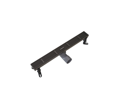 Душевой трап линейный Knotlor SDRW0500LGM, вороненая сталь