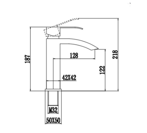 Смеситель для раковины Fmark FS8601Q, графит
