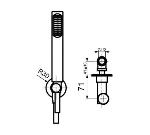 Душевой гарнитур Webert Shower Set AC0982010, золото