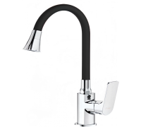 Смеситель для кухни с гибким изливом и режимом душ FRAP F4486, хром