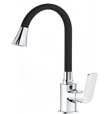 Смеситель для кухни с гибким изливом и режимом душ FRAP F4486, хром