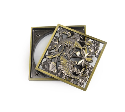 Решетка для душевого трапа Bronze de Luxe 21980, бронза