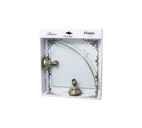 Полка стеклянная угловая Fixsen Retro FX-83803A