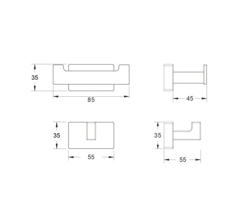 Крючок для ванной комнаты BELZ B90205-2, хром