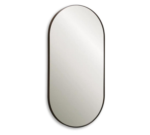Зеркало Dreja GLOW 50х100 см, алюм. профиль, черный