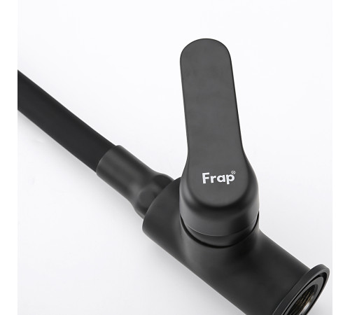 Смеситель для кухни с гибким изливом и режимом душ FRAP F4417-6, черный