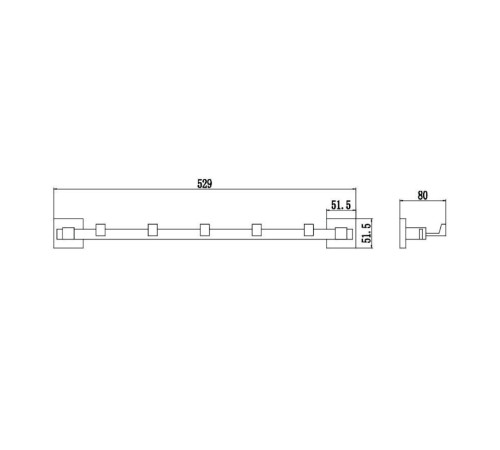 Планка с крючками Savol S-06575C, бронза