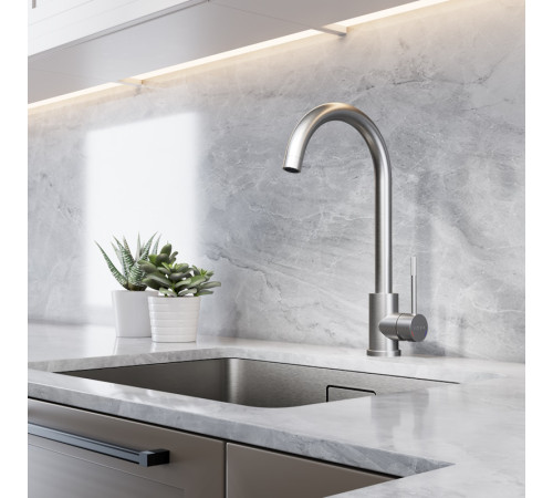 Смеситель для кухни Voda Kitchen K 55, сатин