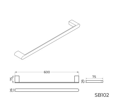 Полотенцедержатель Knotlor SB102WY, белый