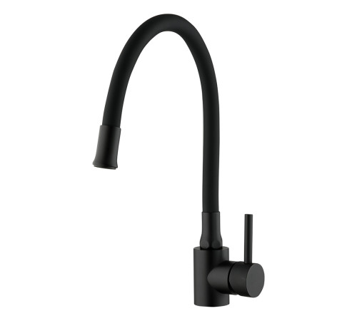 Смеситель для кухни с гибким изливом FRAP F40994-6, черный