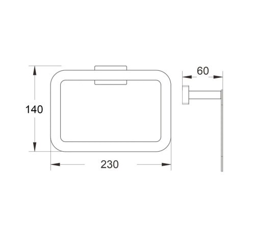 Кольцо для полотенец BELZ B90204, хром