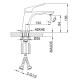 Смеситель для раковины Frap F1087-9, оружейная сталь
