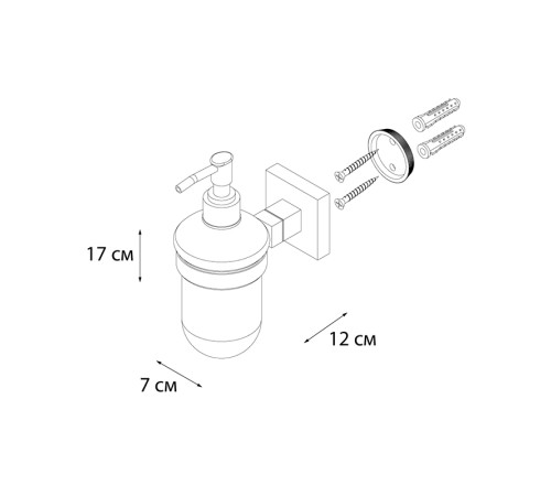 Дозатор жидкого мыла FIXSEN METRA FX-11112, хром
