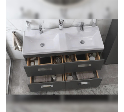 Тумба под раковину напольная Velvex Orlando tn.ORL.CLA.120.4Y графит, 120 см
