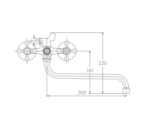 Смеситель для ванны Haiba HB2208, хром