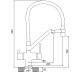 Смеситель для кухни с гибким изливом и подключением фильтра GAPPO G4398-85, сатин