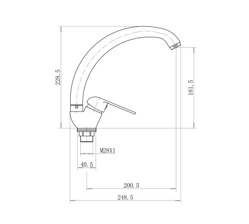 Смеситель для кухни Plstart PD41082, хром