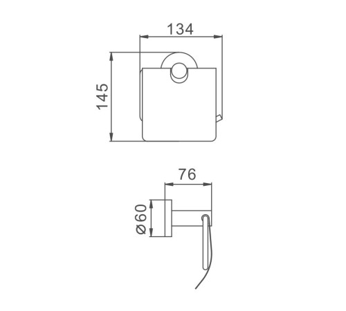 Держатель для туалетной бумаги Haiba HB8303, сталь