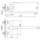 Смеситель для ванны FRAP F22801-2, хром