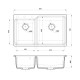 Кухонная мойка Rivelato AXEL X-90D, топаз
