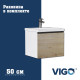 Тумба с раковиной напольная VIGO Кросс 402-com, 50 см