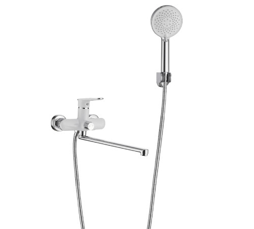 Смеситель для ванны Savol S-600609AW, хром/белый