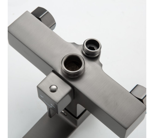 Смеситель для ванны FRAP F2291-9, оружейная сталь