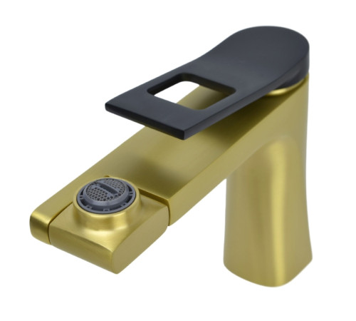 Смеситель для раковины Bronze de Luxe Element EL02XGB, матовое золото