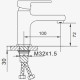 Смеситель для раковины D-Lin D110366-C, белый