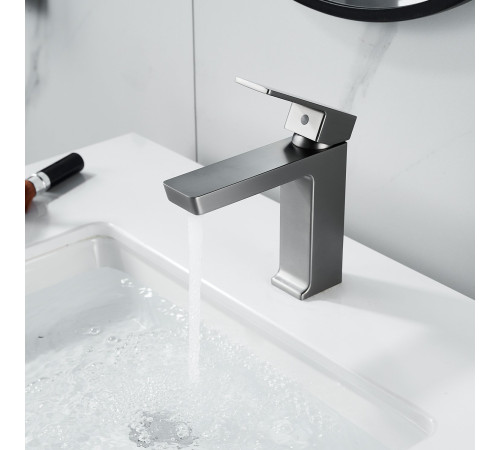 Смеситель для раковины Rose R1801T-1, оружейная сталь
