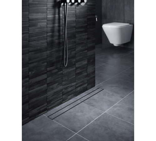 Душевой лоток (двухсторонняя решетка) TIMO Drain System DS230209/03, черный