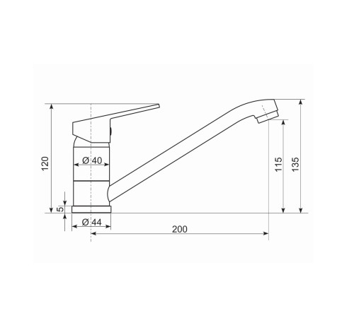 Смеситель для кухни Practik PR-01-004, черный оникс