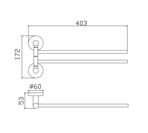 Полотенцедержатель Haiba HB8312, сталь