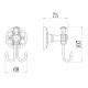 Крючок для ванной комнаты Savol S-005854B, золото
