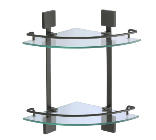 Полка угловая стеклянная Savol S-065322H, черный