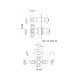 Смеситель для душа встраиваемый с термостатом Webert Armony AM970903017, хром/золото