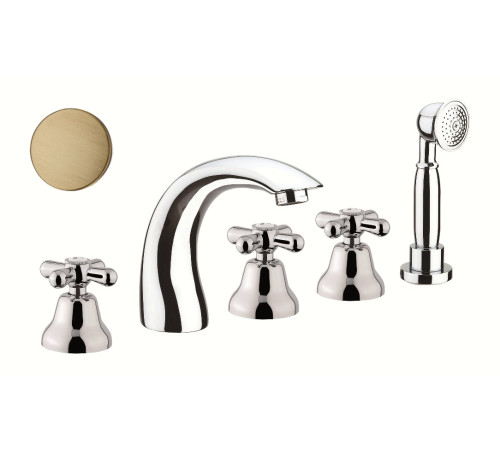 Смеситель на борт ванны Fiore MARGOT 26CR0608, хром