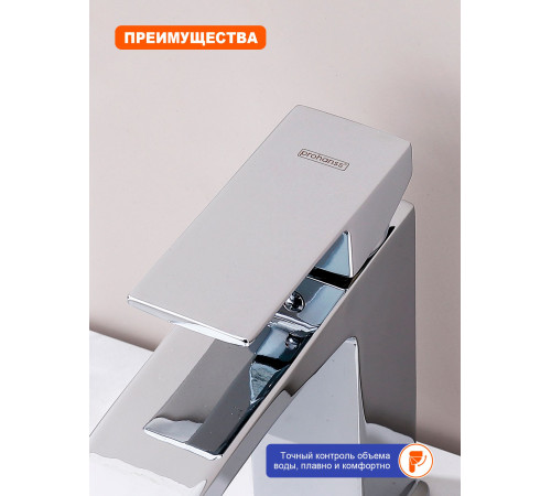 Смеситель для раковины с гигиеническим душем Prohanss P60.12, хром
