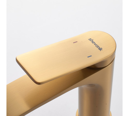 Смеситель для раковины Shevanik S4101G, золотой сатин