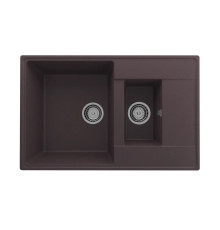 Кухонная мойка Ulgran Quartz Prima 780 1,5K-06, трюфель