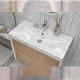 Тумба с раковиной подвесная Velvex Gesso tp.GES.9696.80.2Y белый матовый/дуб сонома, 80 см