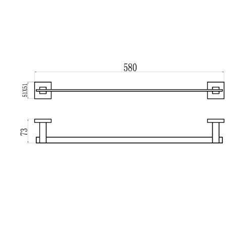 Полотенцедержатель Savol S-06524C, бронза