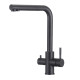Смеситель для кухни с подключением фильтра WesnaArt EKO05-151Black, черный