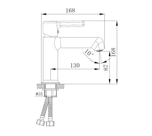 Смеситель для раковины Haiba HB10814-7, черный