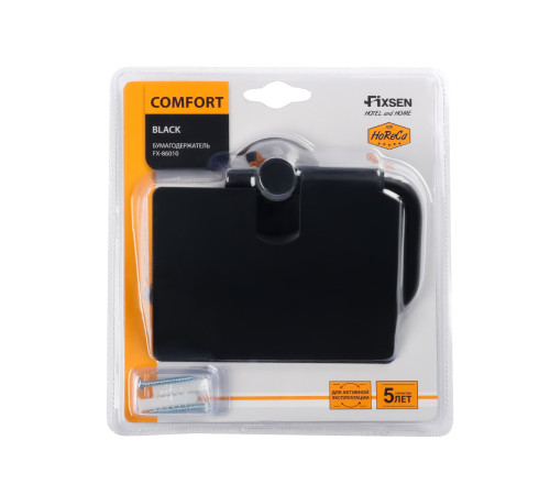 Держатель для туалетной бумаги FIXSEN COMFORT    BLACK FX-86010, черный
