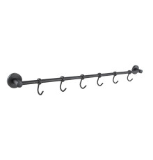Планка с крючками для полотенец D-Lin D288111-6, черный