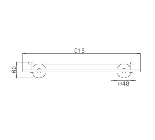 Полка стеклянная Haiba HB8707, черный